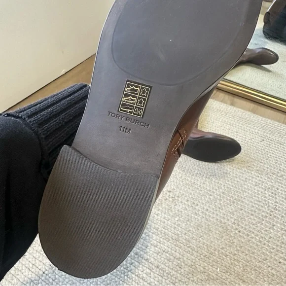 Tory Burch Riding Boots Leather Knee High Palissandro Brown Women's 11 - Picture 6 of 7